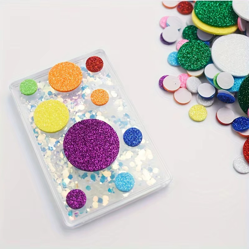 160 Stück selbstklebende glitzernde Schaumstoff-Aufkleber in verschiedenen Farben für Scrapbooking und Bastelarbeiten - Bild 5