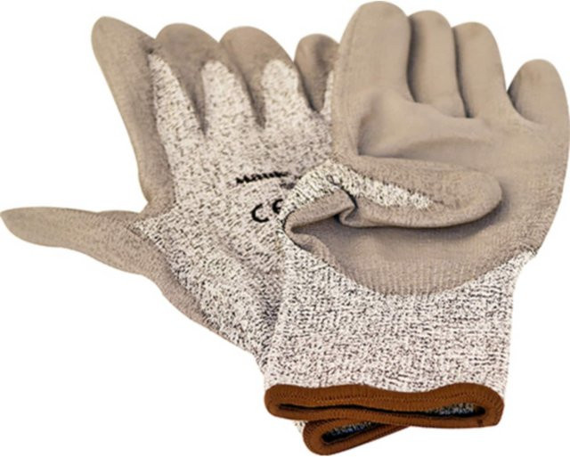 MAUK Schnittschutzhandschuhe Grau 12 Paar Cut Resistant Glove EN388 Schnittstufe 5 Größe XL mit HPPE und PU Beschichtung - Bild 1
