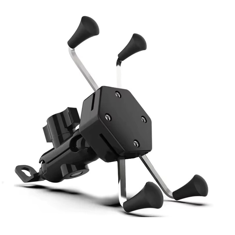 VIKEFON 360 Grad Rotations Handyhalterung für Motorrad und Fahrrad in Schwarz mit GPS Navigation für iPhone Samsung und Xiaomi - Bild 3