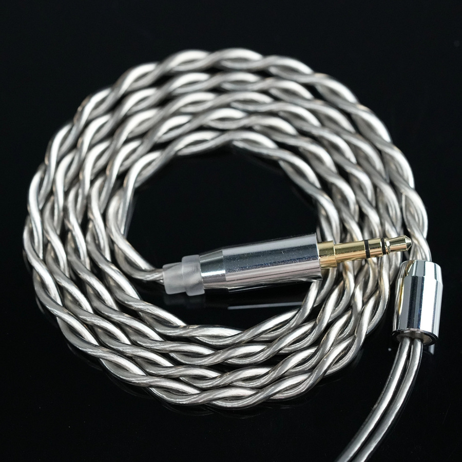 Xinhs HiFi Upgrade Kabel für In-Ear Kopfhörer mit 3,5 mm Klinke und 2Pin Anschluss in Silber - Bild 2