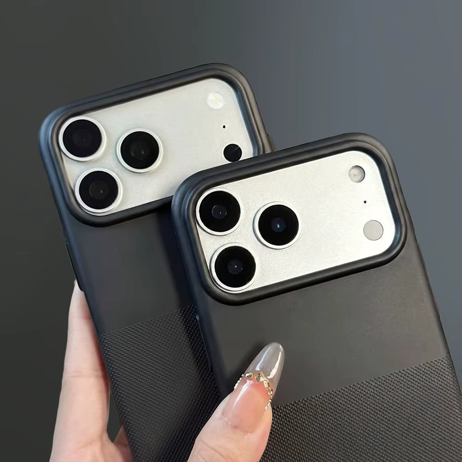 AKABEILA Stoßfeste TPU-Handyhülle mit matter Textur für iPhone 11 bis iPhone 17 Pro Max in Schwarz und Blau - Bild 3