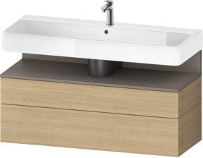 Duravit Waschtischunterschrank Qatego in Beige Matt mit 1 Schrank und 1 Auszug, Wandmontage, B/T/H: 119 x 47 x 59 cm - Bild 1