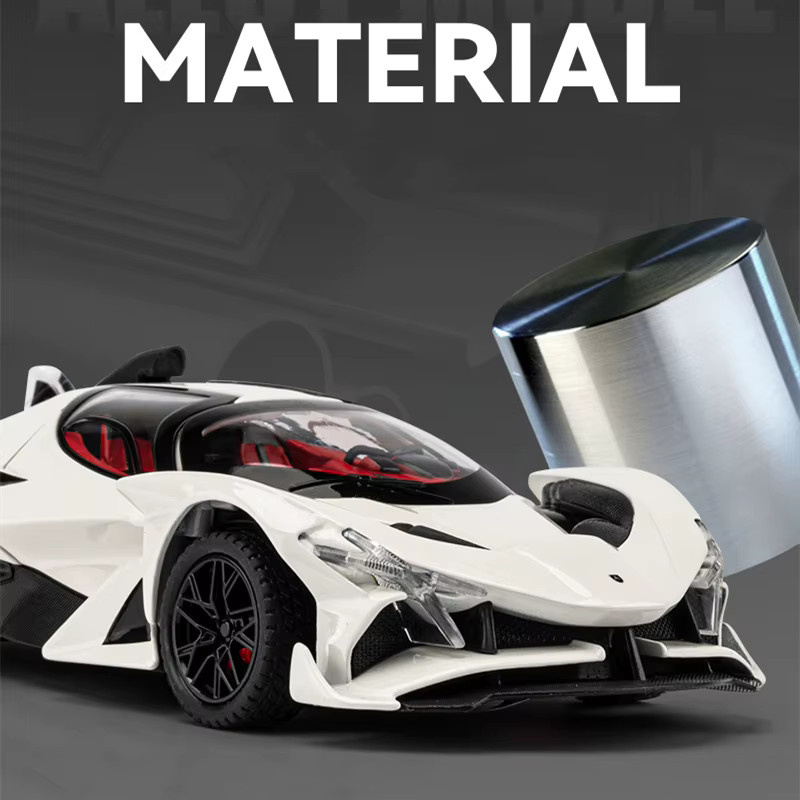 MAKEDA Apollo Projekt Evo Sportwagen Modell, 1:24, Metall, mit Sound und Licht - Bild 1