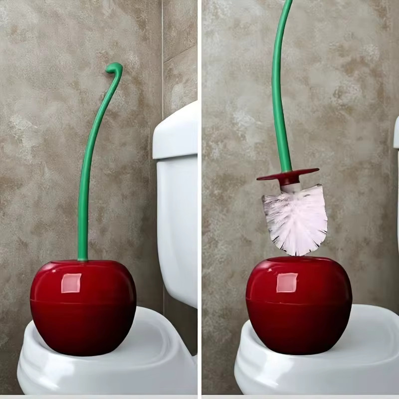 ZaMoSmile Toilettenbürsten-Set in Rot, Orange und Grün mit langem Griff und weichen Nylon-Borsten für die Eckreinigung im Badezimmer - Bild 4