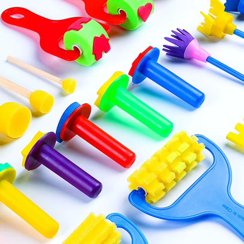 ZYF Schwamm Malpinsel Set für kreative Zeichnungen und DIY Graffiti in Multicolour - Bild 2