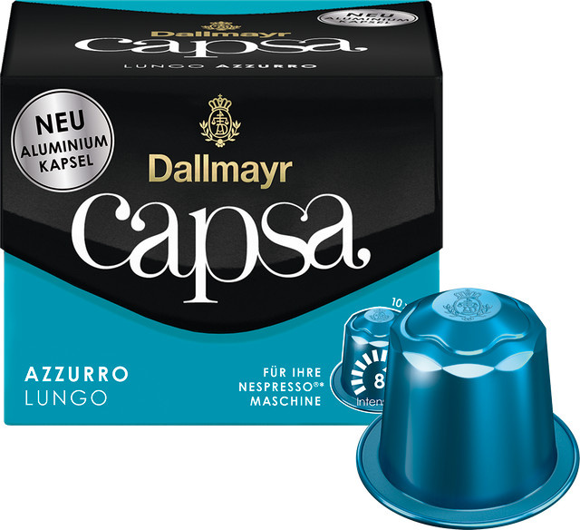 Dallmayr capsa Lungo Azzurro Kaffeekapseln, Nespresso Original, 10 Stück - Bild 1