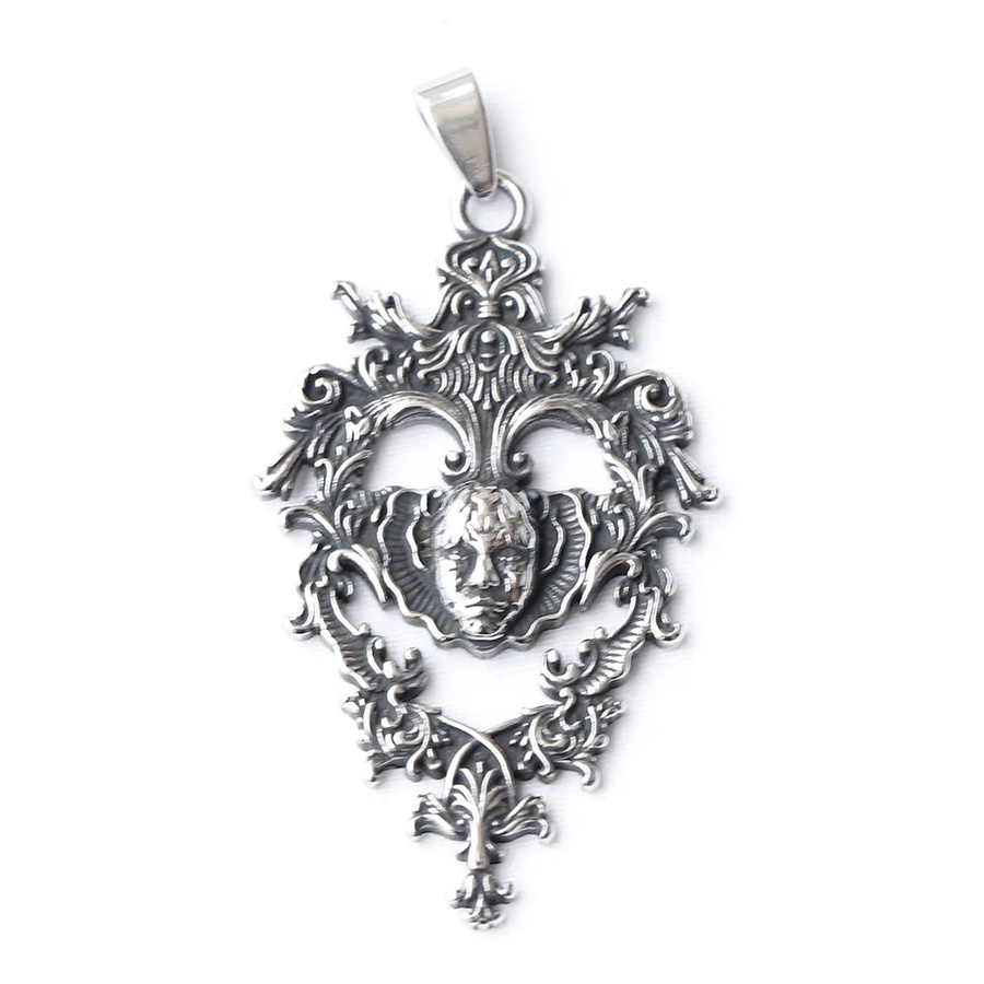 Anhänger Halskette Clown Gesicht, Silber, Unisex - Bild 4