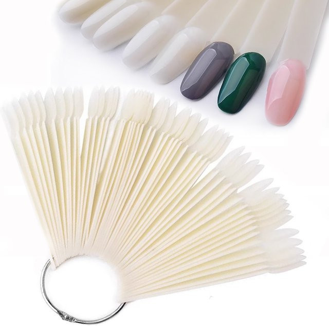 JEARLYU Nail Art Display Swatches, 50 Stück, Klar - Bild 1