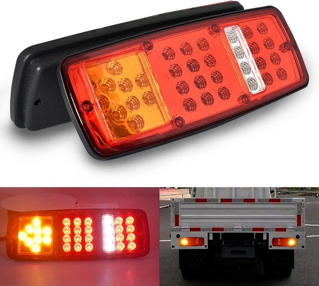Hochleistungs-Multifunktions-LED-Rückleuchte für LKW, Auto und Anhänger mit Bremslicht, Rückfahrlicht und Blinker in Rot - Bild 1