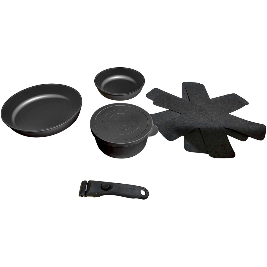 Mömax Kochtopfset Space, 7-teilig, Schwarz, Aluminium mit Keramikbeschichtung - Bild 2