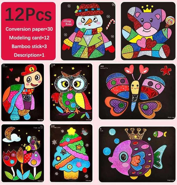 LOEY Magische Farbe Papier DIY Kunst Handwerk, Set, ab 3 Jahre - Bild 1