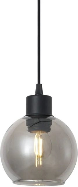 QAZQA Iconic Lava Moderne Hängelampe Schwarz mit Rauchglas für 1-Phasen-Schienensystem - Bild 1