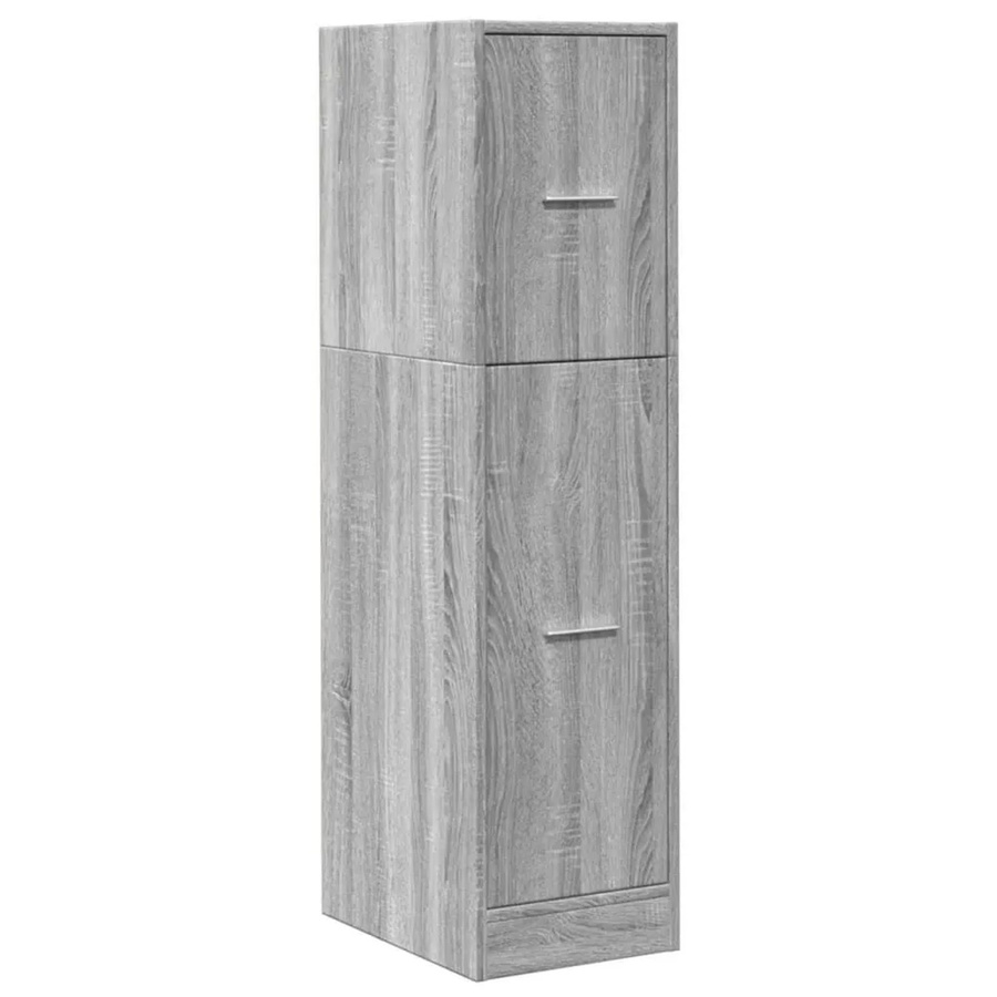 vidaXL Apothekerschrank Grau Sonoma aus Holzwerkstoff, B/T/H: 30 x 41 x 118 cm - Bild 2