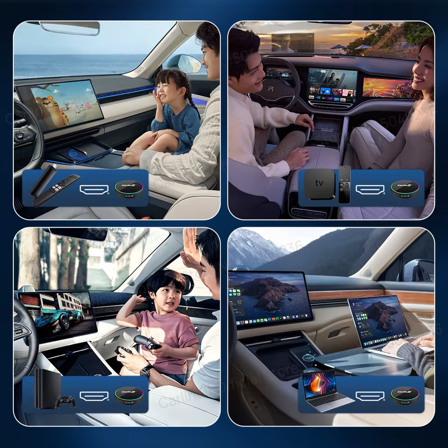 CarlinKit HD2CP Pro 3-in-1 Smart Car Box für Wireless Android Auto, CarPlay und HDMI 2K Video Streaming in Schwarz - Bild 6