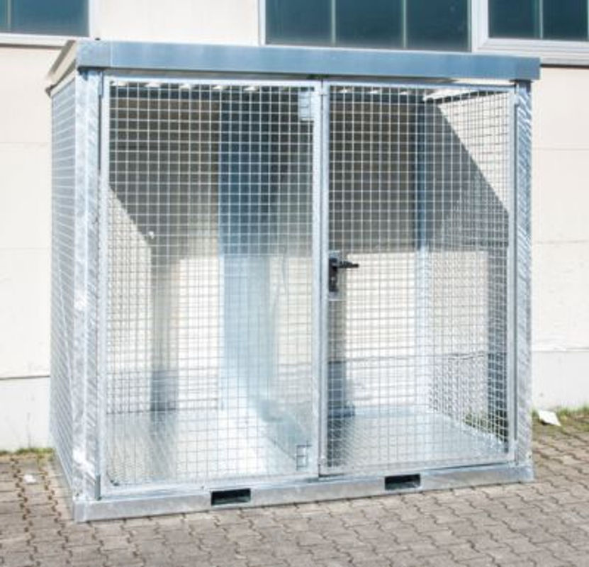 Bauer Südlohn Gasflaschen-Container GFC-E Typ M3 in Silber, H 226,0 cm x B 157,5 cm x T 253,5 cm - Bild 2