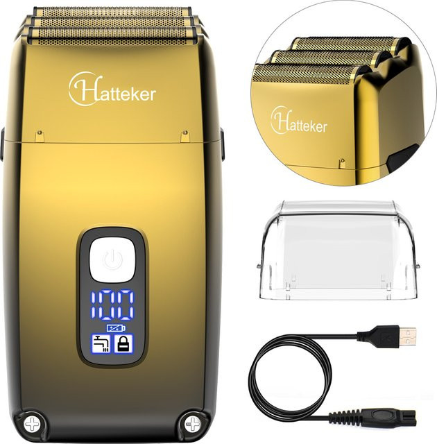 Hatteker Elektrorasierer für Herren, Gold - Bild 1