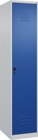 C+P Spind Classic PLUS Spind mit 1 Abteil und Sicherheits-Drehriegel, Farbe: Lichtgrau oder Enzianblau, H x B x T: 185 x 40 x 50 cm - Bild 1