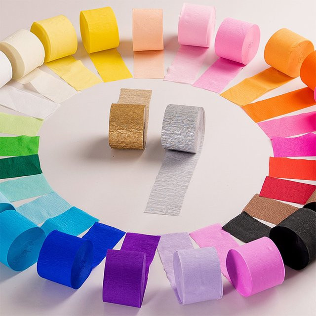 3-teiliges Set Regenbogen-Krepppapier-Girlanden von parehope in Multicolor für Hochzeit und Geburtstagsfeier - Bild 1