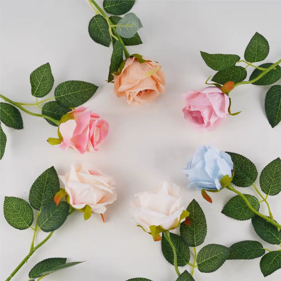 Uflower Künstlicher Rosen-Blumenstrauß in Rosa, 50 cm Höhe - Bild 2