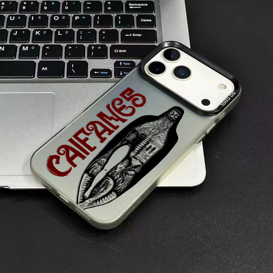 C-Caifanes El Nervio del Volcan Handyhülle für iPhone 11 bis 17 Pro Max Air, Matte Laser Aurora Design, Stoßfest, Farbe: Weiß - Bild 3