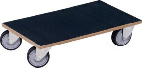 VARIOfit Möbelhund mit thermoplastischer Riefengummimatte in Schwarz und Grau, B/T/H: 60,0 x 30,0 x 14,5 cm - Bild 1