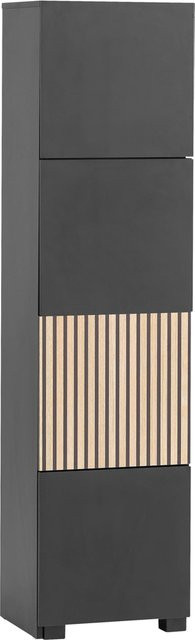 Regal Alexa von Möbelpartner in Schwarz Matt, B/H/T: 76 x 165,1 x 33,1 cm - Bild 1