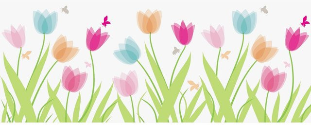 HEYDA Fenster Tape Tulpen in Multi für Frühling und Sommer - Bild 1