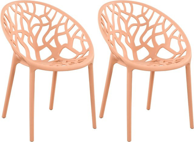 CLP Gartenstühle Hope 2er Set stapelbare Outdoor-Gartensessel aus Polypropylen mit Lehnen UV-beständig - Bild 1