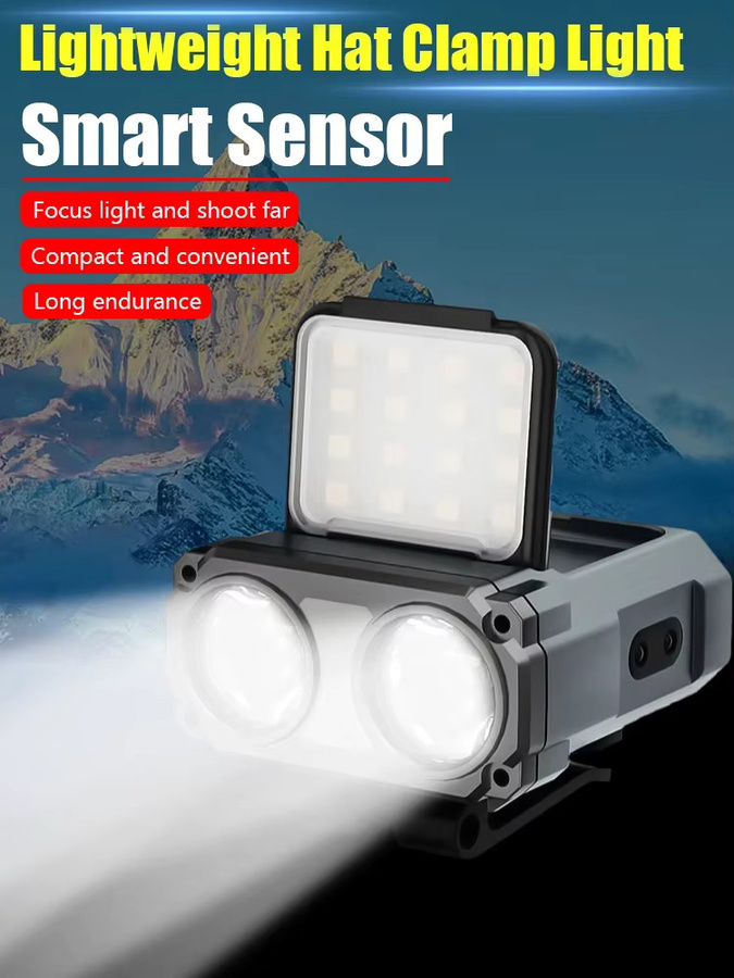 Heinast LED Clip-Scheinwerfer mit Bewegungssensor, wiederaufladbare Taschenlampe für Mütze und Hut, wasserdicht, Schwarz - Bild 7