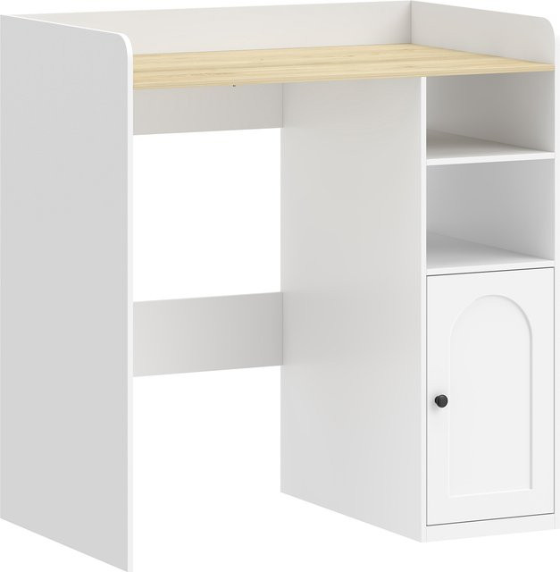 HOMCOM Waschmaschinenschrank für das Badezimmer mit offenen Ablagefächern und Soft-Close-Türen, Weiß und Natur, B/T/H: 93,5 x 60 x 100 cm - Bild 1