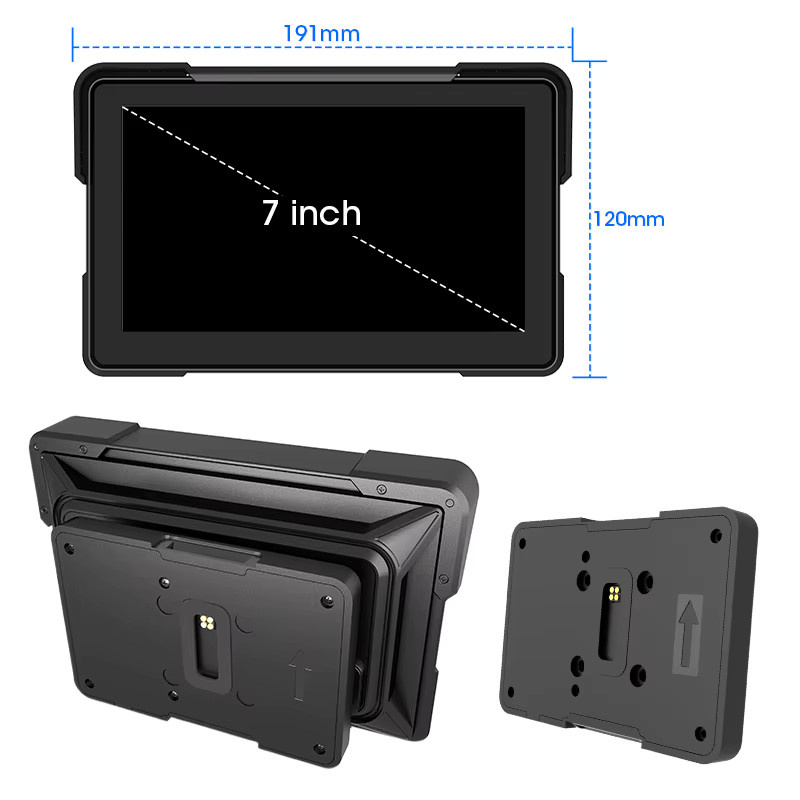 Jansite 7 Zoll CarPlay DVR GPS Navigation für BMW Motorrad mit Android Auto und Dual Bluetooth in Schwarz, passend für BMW R1200GS ADV, R1250GS ADV und S1000XR - Bild 6