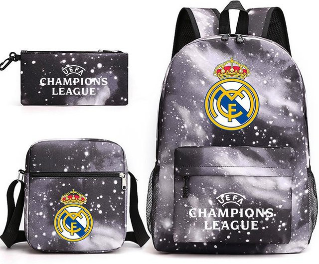 3-teiliges Schulrucksack-Set für Schüler aus Oxford-Stoff in Multicolour mit Schultasche und Federmäppchen - Bild 1
