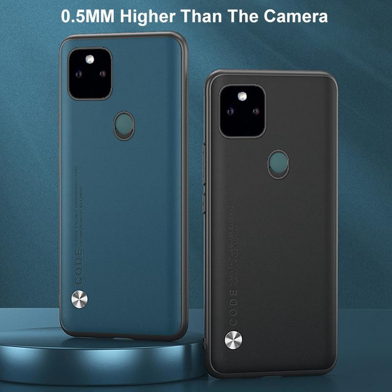 Stoßfeste Google Handyhülle aus Luxus PU Leder in Orange für Google Pixel 4A, 4 XL, 5, 5A 5G und 6 Pro - Bild 1