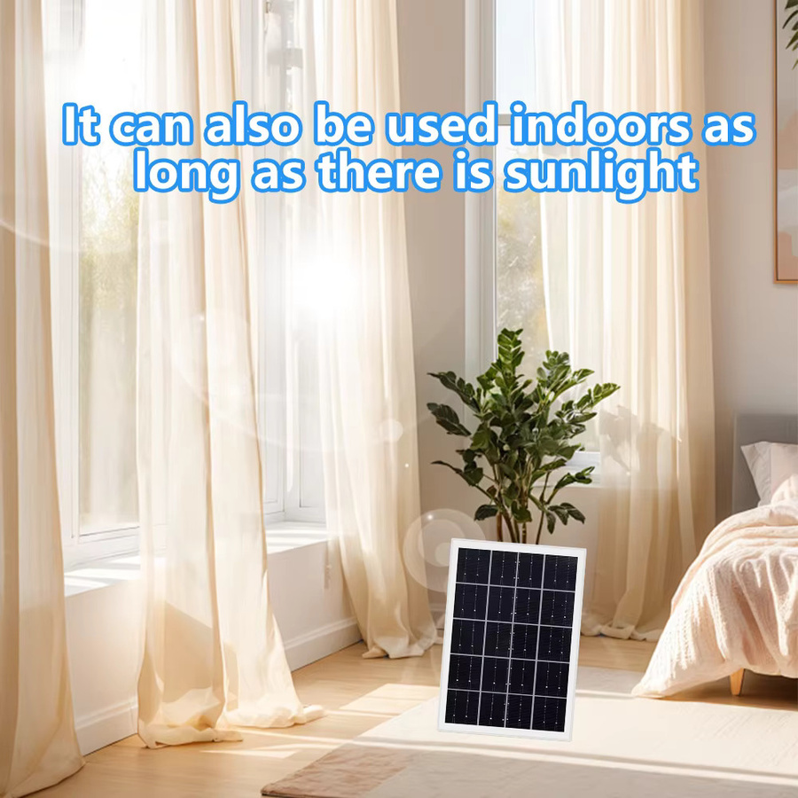 Tragbares Solar Panel für Outdoor, Wandern und Camping, Wasserdicht IP65, 5V Ladebank für dein Handy, Schwarz - Bild 5