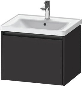 Duravit Waschtischunterschrank Ketho.2 in Graphit Matt, wandhängend mit 1 Auszug, B: 58,4 cm, T: 45,5 cm, H: 44,0 cm - Bild 1