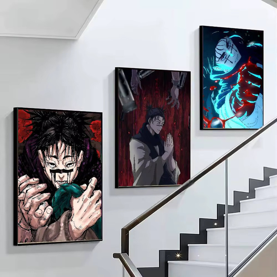 Jujutsu Kaisen Choso Anime Poster von Bilibili als wasserfester Wandkunst-Aufkleber in Vintage-Optik, Mehrfarbig, B/H: 20 x 20 cm - Bild 2