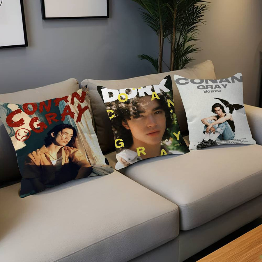 Personalisiertes Kissen mit Conan Gray Motiv von GUOYU HOMEDECOR, Breite: 45 cm, Breite: 45 cm - Bild 3