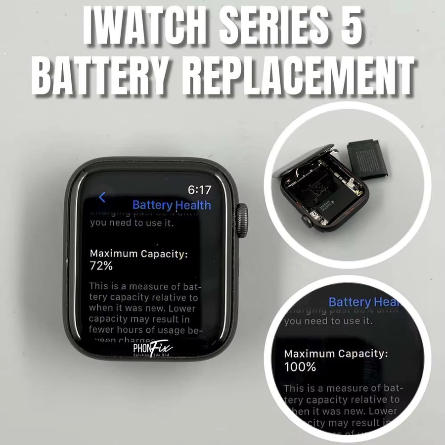 Ersatzakku für Apple Watch Series SE 1 2 3 4 5 6 7 und iWatch S1 S2 S3 LTE S4 S5 S6 S7 - Bild 2