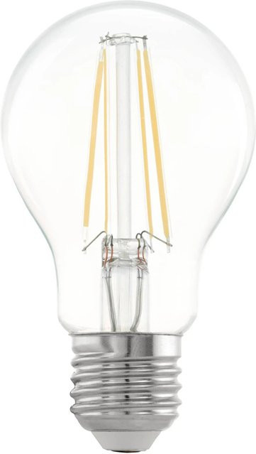 Eglo LED-Leuchtmittel E27 Glühlampenform in transparent, 4 W, Warmweiß, 470 lm, Höhe: 10,5 cm, Durchmesser: 6 cm - Bild 1
