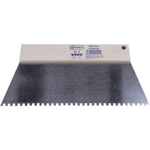 Connex Zahnspachtel aus Stahl und Holz in Silber und Braun, Länge: 24,5 cm - Bild 2