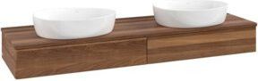 V&B Waschtischunterschrank Antao mit Beleuchtung, Farbe Warm Walnut, B/T: 160 x 50 cm - Bild 1