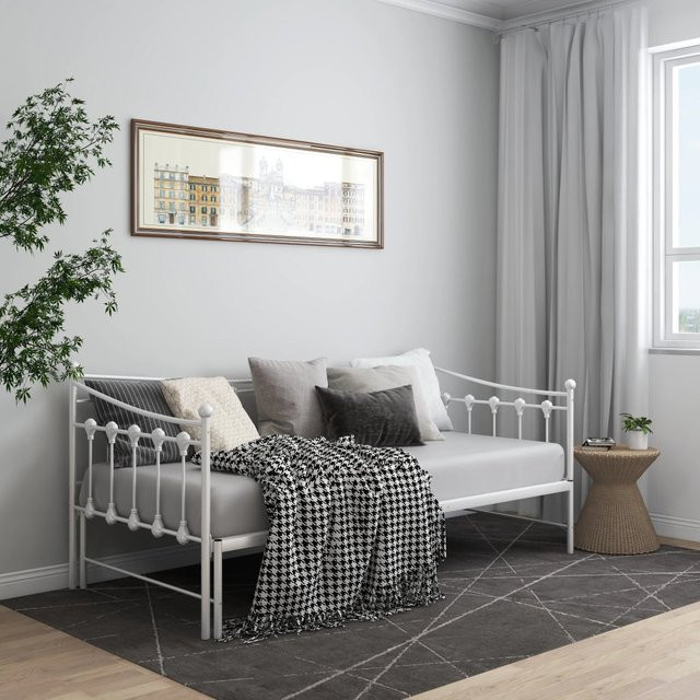 Ausziehbarer Schlafsofa-Rahmen von VD Home Furnishing aus weiß lackiertem Metall, Breite: 90 cm, Länge: 200 cm - Bild 1