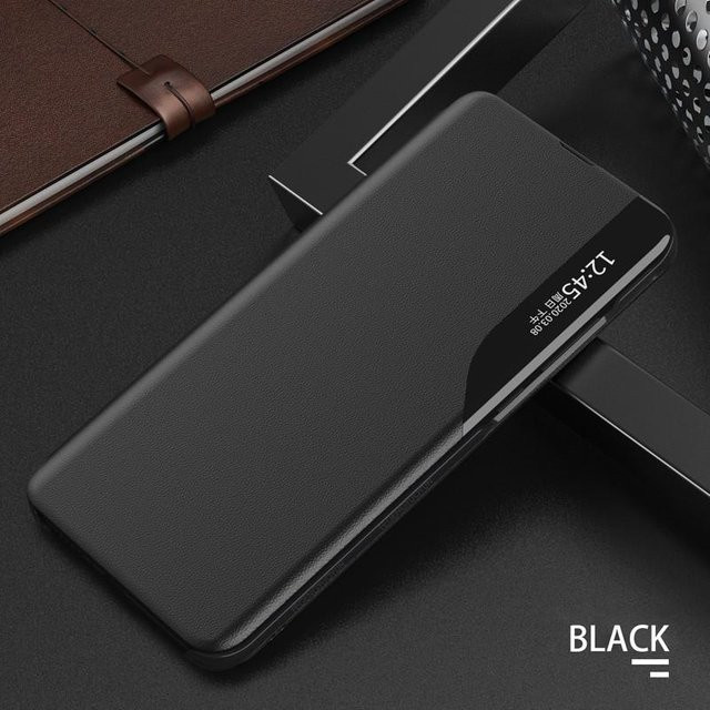 Business Side Smart Window View Magnetische Leder-Klapphülle für Samsung Galaxy S26 Ultra S25 S24 S23 Plus FE in Schwarz - Bild 1