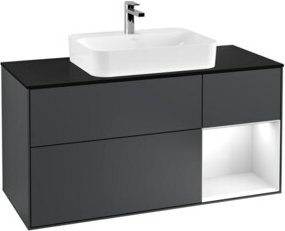 V&B Waschtischunterschrank Finion in Lackoptik, Breite: 120 cm, Tiefe: 50,1 cm, Höhe: 50,1 cm - Bild 1