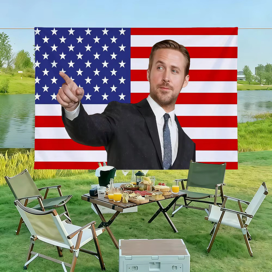 Ryan Gosling Flagge von Warner Bros. als Wandkunst Dekoration in Multicolor, B/H: 40 x 40 cm - Bild 3