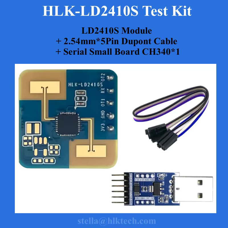 bibikoo HLK-LD2410S Radarsensor für Millimeterwellen-Anwesenheitserkennung und Bewegungsschalter mit niedrigem Stromverbrauch (0,1mA, 3,3V) - Bild 2