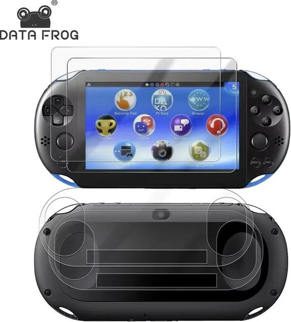 DATA FROG Displayschutz aus gehärtetem Glas für Sony PS Vita 1000 und 2000, transparent, Full HD klar - Bild 1