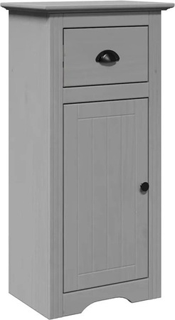 vidaXL Badschrank BODO in Grau, Wandmontage mit Türen und Schubladen, B/T/H: 44 x 30 x 90 cm