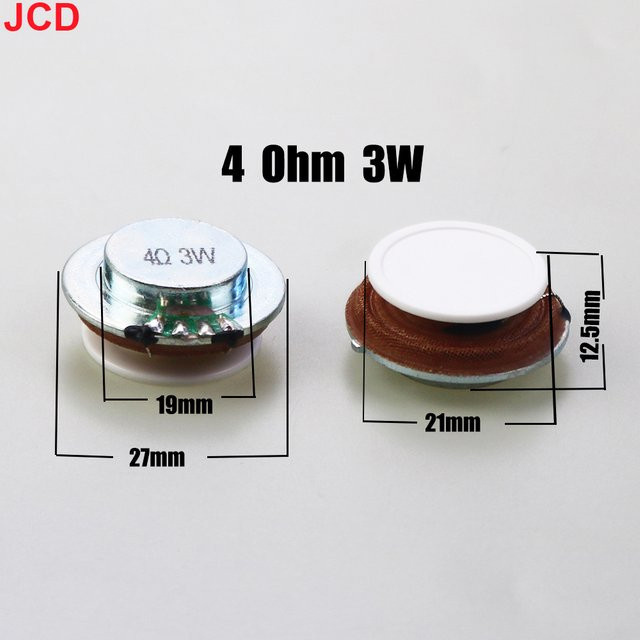 Jcd Mini Resonanz-Vibrationslautsprecher Stereo 3 Watt 4 Ohm in Silber - Bild 1