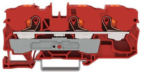WAGO Durchgangsklemme 2210-1303 in Rot und Orange, 25 Stück - Bild 1